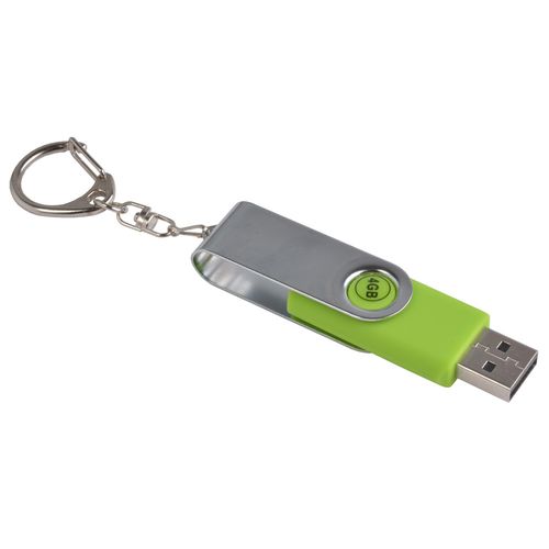 Clé USB 4 Gb pivotante ABS/caoutchouc/Métal - 2