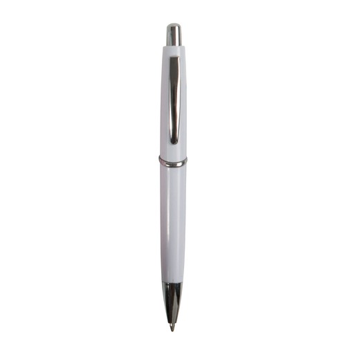 ABS plastic snap pen with coloured barrel and metal clip, jumbo refill