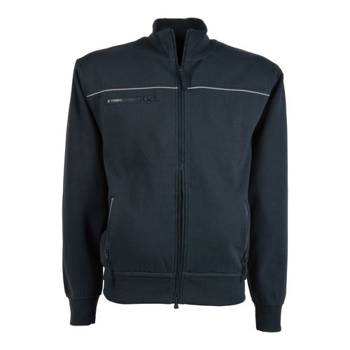 Sweat homme à fermeture éclair 60% coton, 40% polyester 280 g/m2 avec 3 poches avec fermet - 1