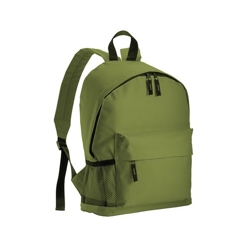 Sac à dos en polyester 600D avec 3 poches, dont une latèrale en filet. Bretelles réglables - 1