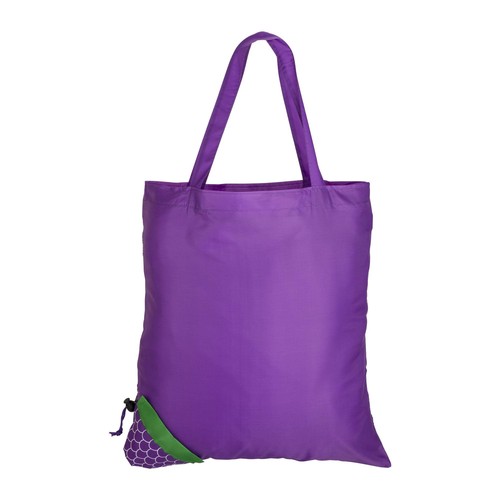 Shopper pliable en forme d'orange, mure et citron en polyester 190T avec mousqueton - 2