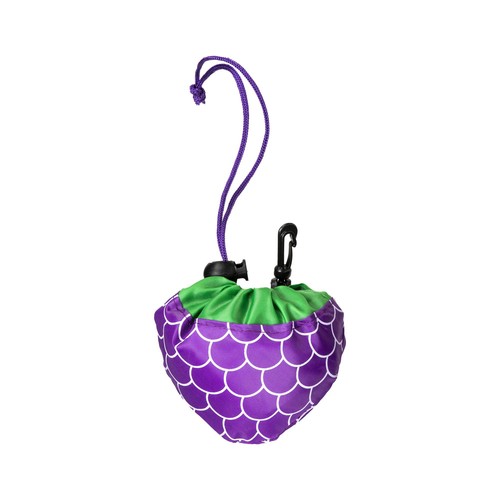 Shopper pliable en forme d'orange, mure et citron en polyester 190T avec mousqueton - 3