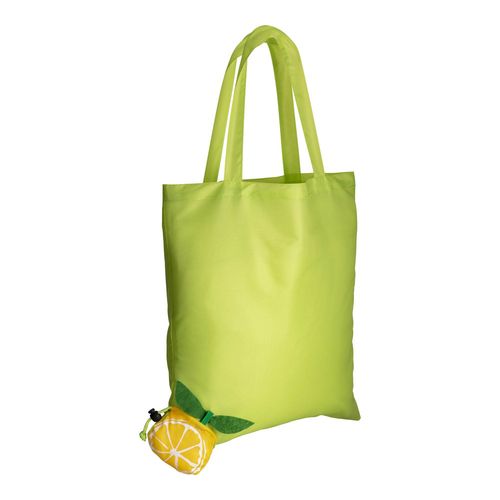 Shopper pliable en forme d'orange, mure et citron en polyester 190T avec mousqueton - 1