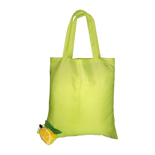 Shopper pliable en forme d'orange, mure et citron en polyester 190T avec mousqueton - 2