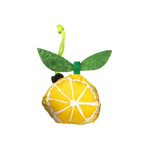 Shopper pliable en forme d'orange, mure et citron en polyester 190T avec mousqueton - 3