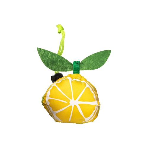 Shopper pliable en forme d'orange, mure et citron en polyester 190T avec mousqueton - 3