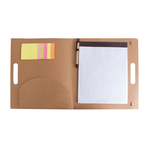 Malette porte-bloc en carton avec post-it et stylo - 2