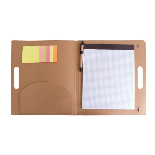 Malette porte-bloc en carton avec post-it et stylo - 2