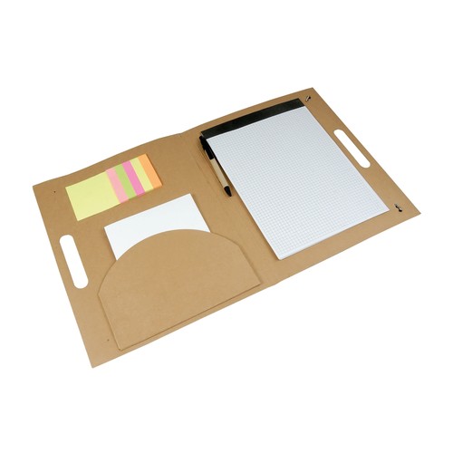 Malette porte-bloc en carton avec post-it et stylo - 3