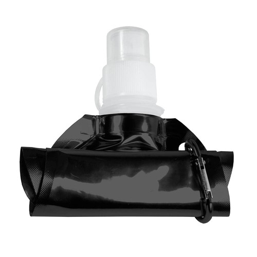 Gourde en PE/PET repliable (480ml), avec mousqueton (27 cm de haut pour 10,5 cm de largeur - 2