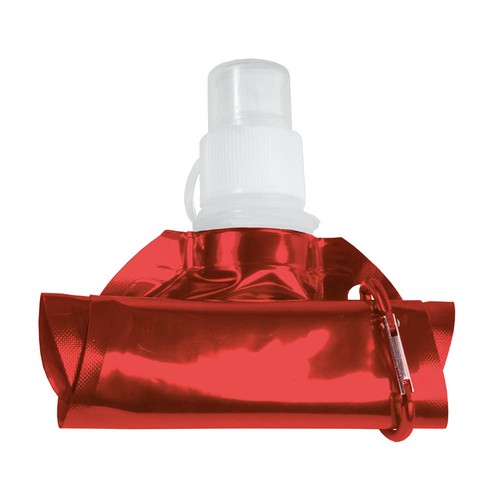Gourde en PE/PET repliable (480ml), avec mousqueton (27 cm de haut pour 10,5 cm de largeur - 2