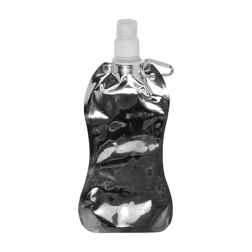 Gourde en PE/PET repliable (480ml), avec mousqueton (27 cm de haut pour 10,5 cm de largeur - 1