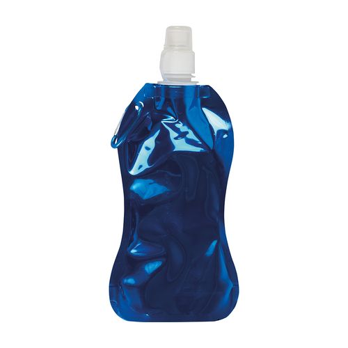 Gourde en PE/PET repliable (480ml), avec mousqueton (27 cm de haut pour 10,5 cm de largeur - 1