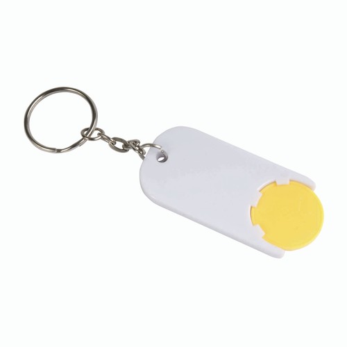 Porte-clés personnalisé en plastique avec jeton pour le chariot (2,8 x 6 x 0,4 cm)