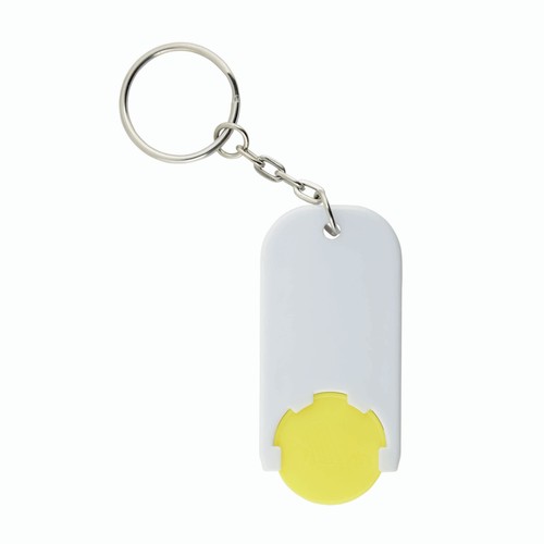 Porte-cl s en plastique avec jeton pour le chariot (2,8 x 6 x0,4 cm) - 2