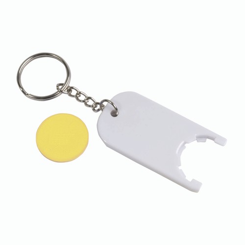 Porte-cl s en plastique avec jeton pour le chariot (2,8 x 6 x0,4 cm) - 3