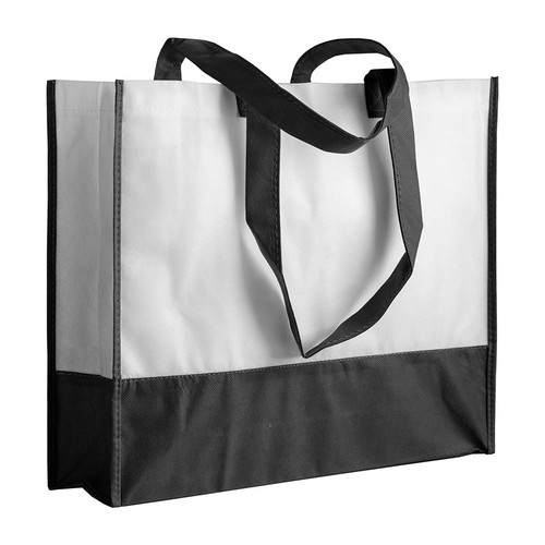 80 g/m2 non-woven fabric shopping bag with gusset and long handles
