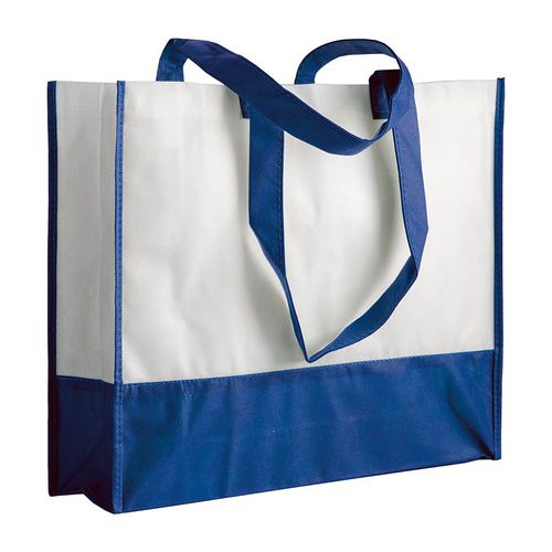 Shopper avec soufflet en TNT 80 g/m2, anses longues - 1
