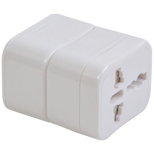 Adaptateur prise universelle personnalisé avec poche en plastique. Input et Output : 100-125V 6A ou 110V
