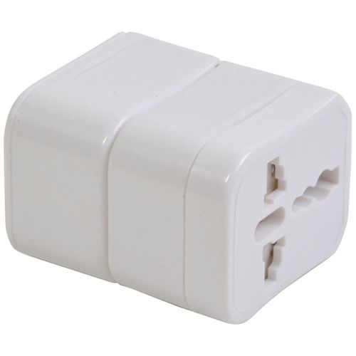 Adaptateur prise universelle avec poche en plastique. Input et Output : 100-125V 6A ou 110 - 1