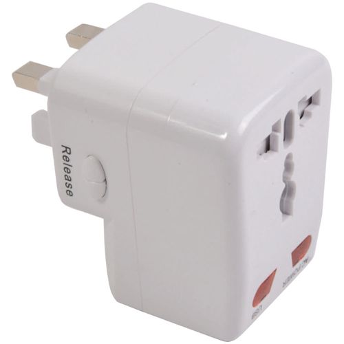 Adaptateur prise universelle avec entrée USB. Input 100-125V 6A ou 220-250V 6A. ATTENTION - 1