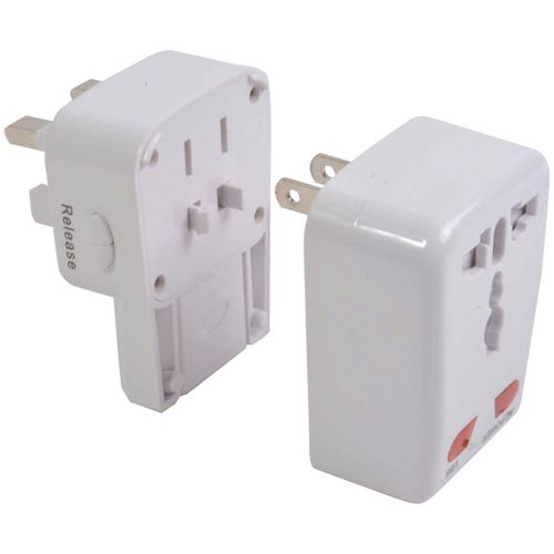 Adaptateur prise universelle avec entrée USB. Input 100-125V 6A ou 220-250V 6A. ATTENTION - 2