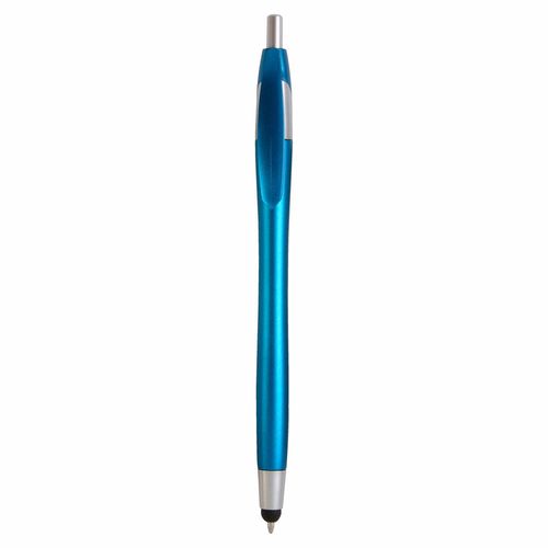 Stylo en plastique satiné avec stilet écran tactile - 1