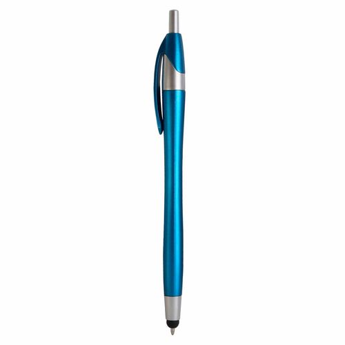 Stylo en plastique satiné avec stilet écran tactile - 2