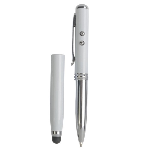 Stylo en métal 3 en 1 avec stilet écran/Lampe/pointeur laser - 2