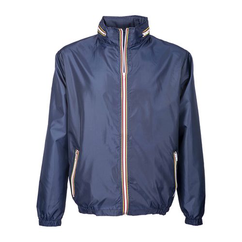 Veste imperméable en polyester 210T avec capuche pliable avec fermeture éclair, pliab - 1