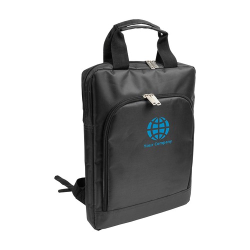 Sac à dos porte-ordinateur en polyester 840D. Poche principale porte-pc et poche frontale - 4