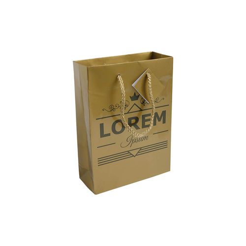 Shopper avec soufflet en carte laminée 157 g/m2 avec renforcement à la base, anses en cord - 2