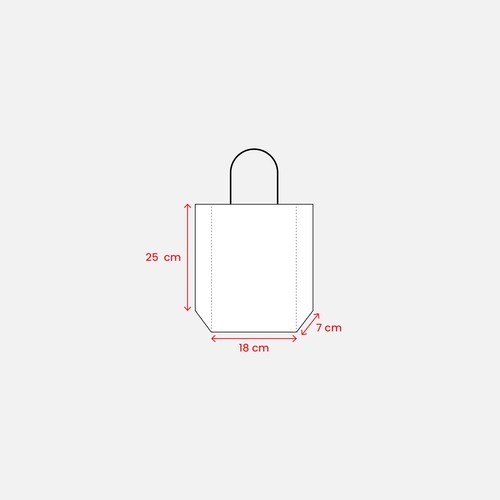 Shopper avec soufflet en carte laminée 157 g/m2 avec renforcement à la base, anses en cord - 3