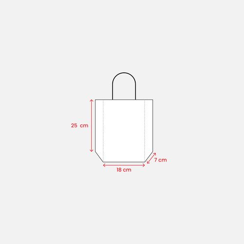 Shopper avec soufflet en carte laminée 157 g/m2 avec renforcement à la base, anses en cord - 3