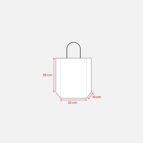 Shopper avec soufflet en carte laminée 157g/m2 avec renforcement au fond, anses en corde e - 3