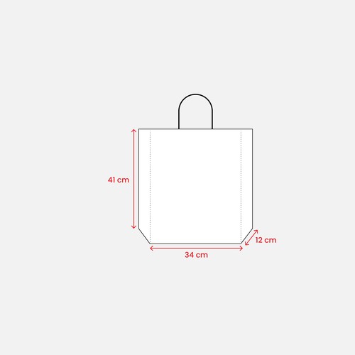 Shopper avec soufflet en papier laminé 157 g/m2 avec renforcement au fond, anses en corde - 3