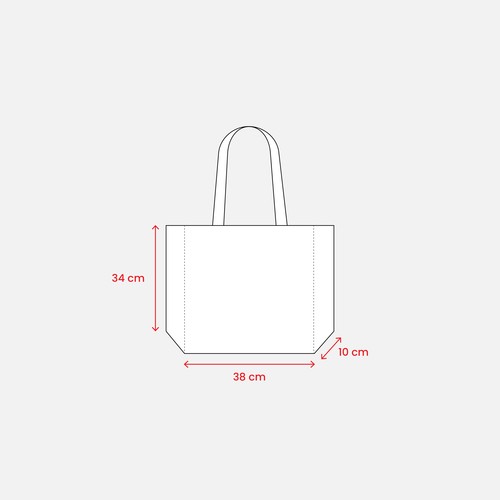 Shopper avec soufflet en TNT 80g/m2 thermosoudé, anses longues - 3