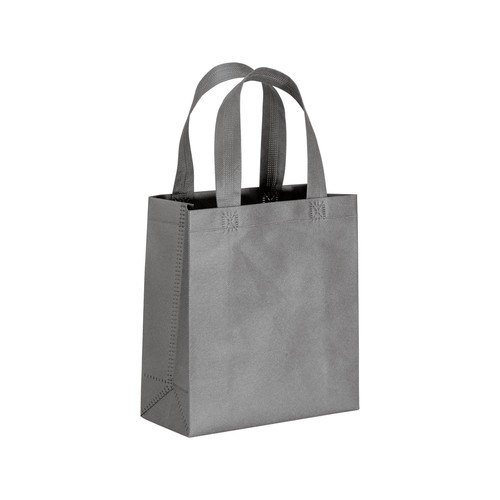 Shopper mini avec soufflet en TNT 80g/m2, anses courtes - 1
