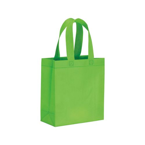 Shopper mini avec soufflet en TNT 80g/m2, anses courtes - 1