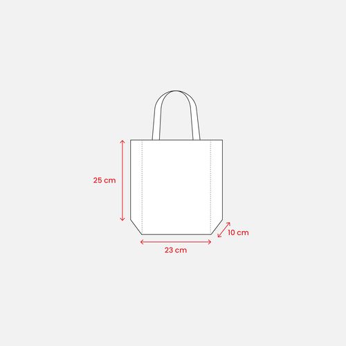 Shopper mini avec soufflet en TNT 80g/m2, anses courtes - 3