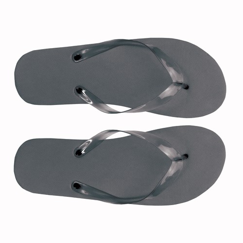 Tong UNISEXE avec semelle en PE (120 g) et lanière en PVC transparente. Taille unique - 2