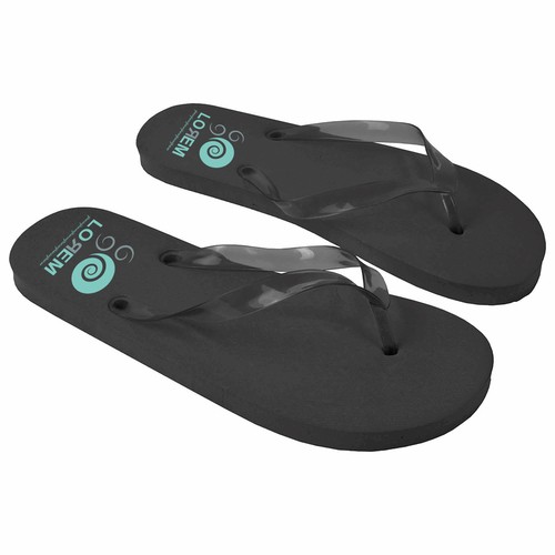 Tong UNISEXE avec semelle en PE (120 g) et lanière en PVC transparente. Taille unique - 3