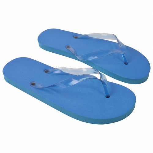 Tong UNISEXE avec semelle en PE (120 g) et lanière en PVC transparente. Taille unique - 1