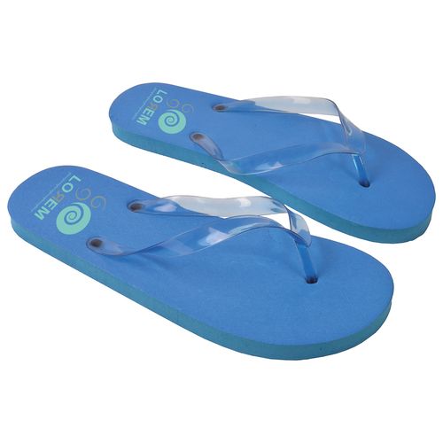 Tong UNISEXE avec semelle en PE (120 g) et lanière en PVC transparente. Taille unique - 3