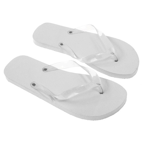 Tong UNISEXE avec semelle en PE (114 g) et lanière en PVC transparente. Taille unique - 1
