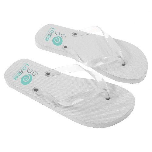 Tong UNISEXE avec semelle en PE (114 g) et lanière en PVC transparente. Taille unique - 3