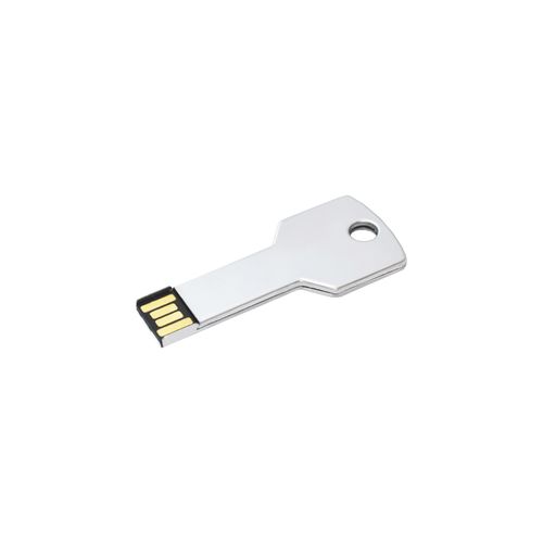 Clé USB 4 Gb en métal en forme de clé avec trou pour porte-clé - 2