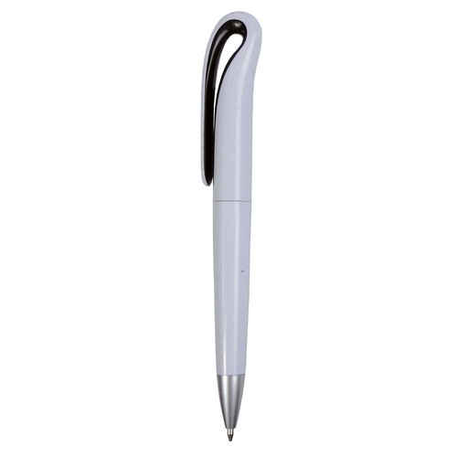 Stylo à bille en plastique avec courbe en forme de pince - 2
