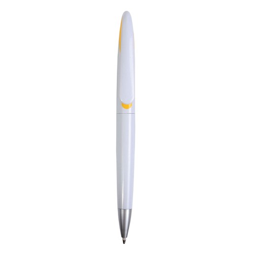 Stylo à bille en plastique personnalisé avec courbe en forme de pince