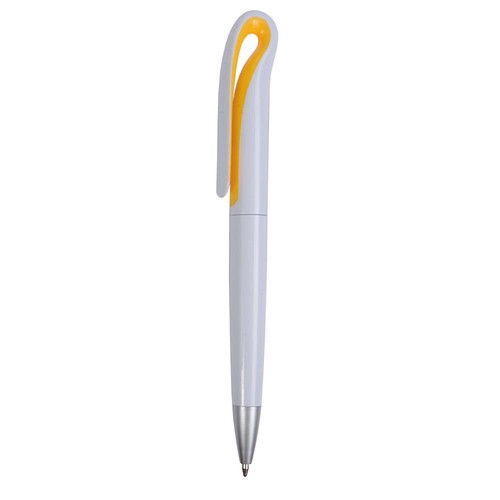 Stylo à bille en plastique avec courbe en forme de pince - 2